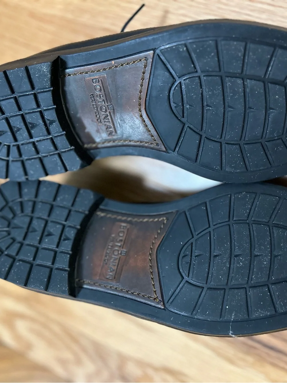 Bostonian Black Leather Derby Shoes